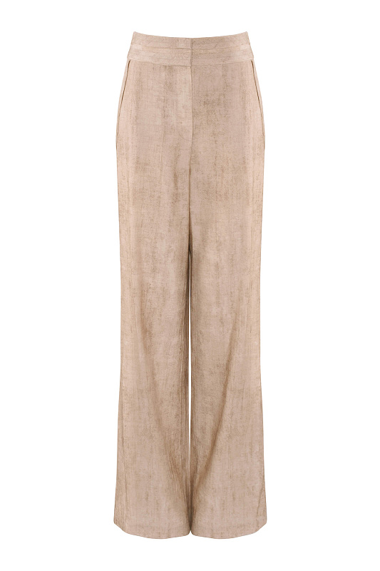 Широкие брюки с эффектом потертости Цвет Бежевый