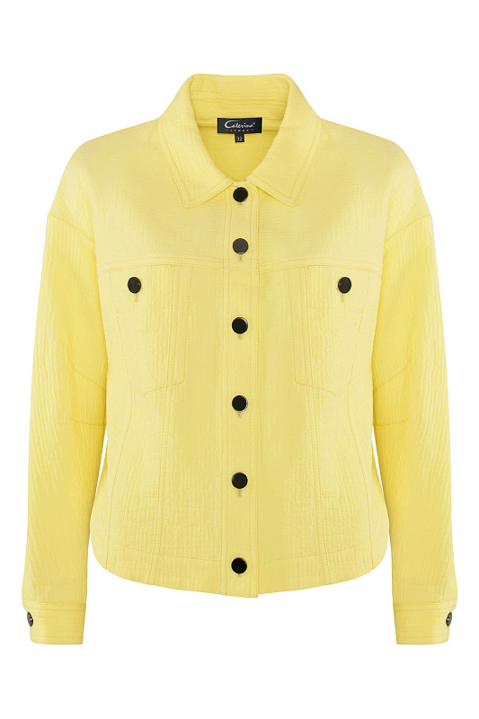 Укороченный жакет на пуговицах Цвет Желтый