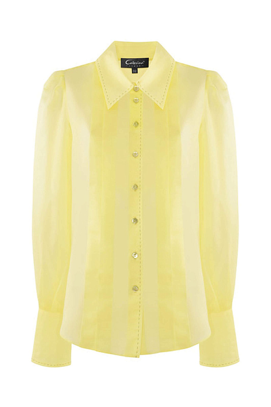 Полупрозрачная рубашка из вискозы Цвет Желтый