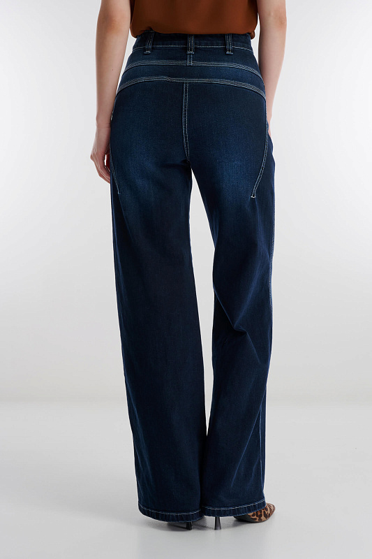 Джинсы с высокой посадкой Цвет Синий Изображение 2