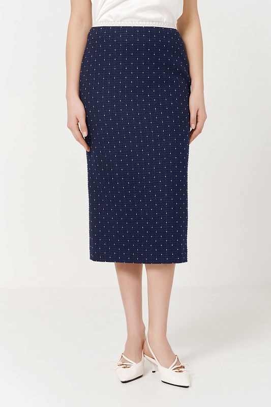 Юбка твидовая Цвет Синий