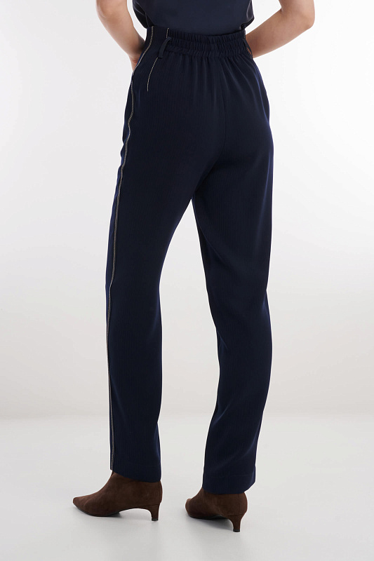 Брюки прямого кроя Цвет Синий Изображение 2