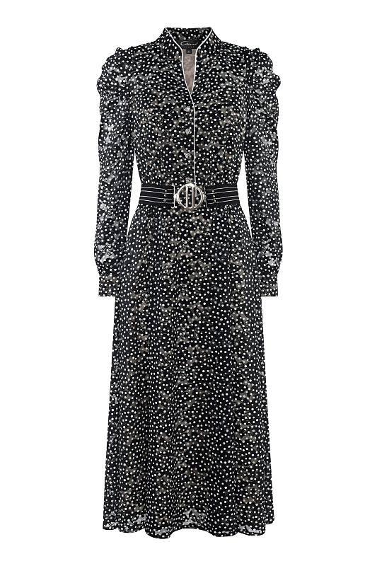 Платье-рубашка в горох Цвет Мультиколор