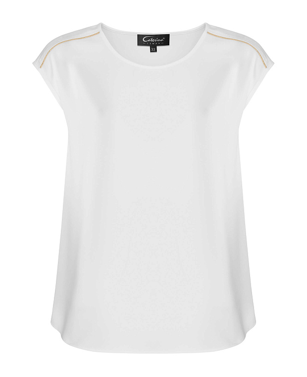 Топ с контрастной окантовкой Цвет Белый