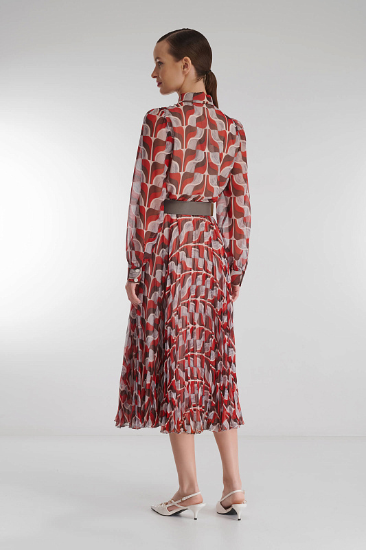 Платье-рубашка с абстрактным принтом Цвет Мультиколор Изображение 2