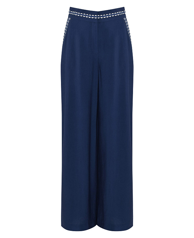 Брюки с контрастной окантовкой Цвет Синий