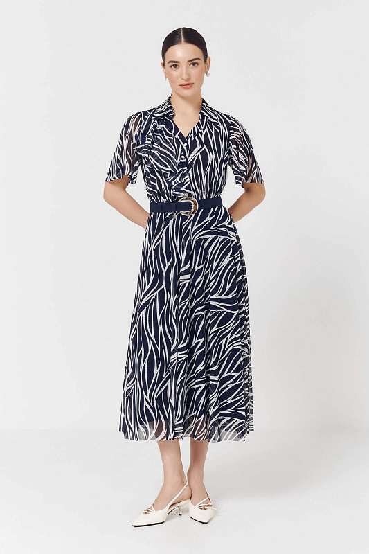 Платье из тюля с принтом Цвет Мультиколор