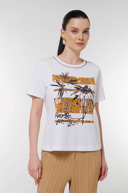 Футболка с принтом Цвет Белый