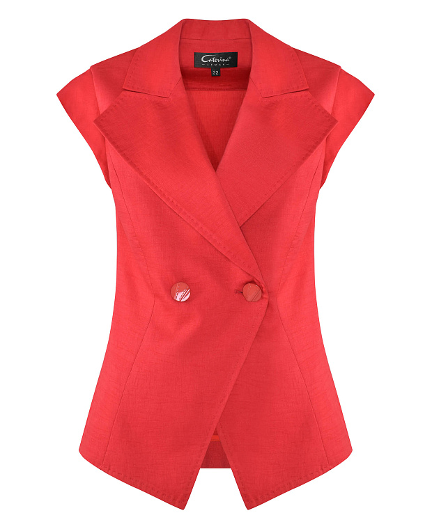 Жилет с добавлением льна Цвет Красный
