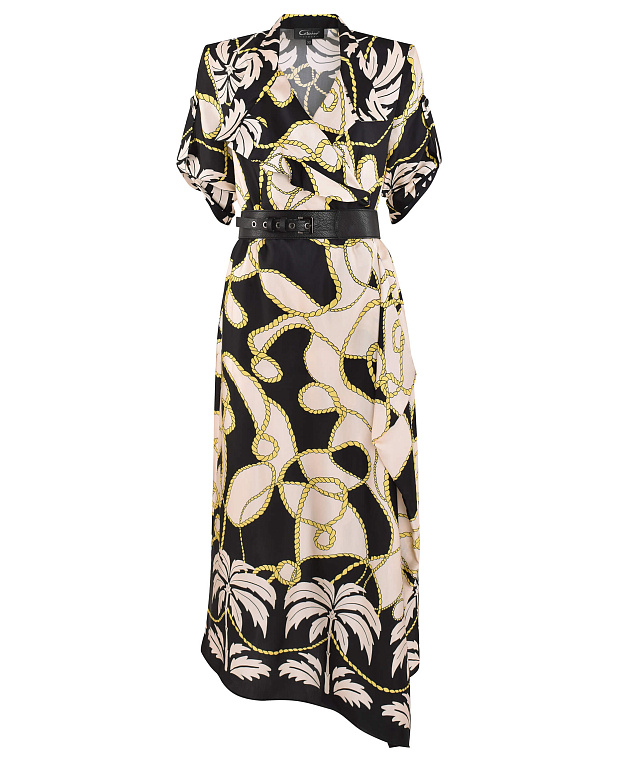 Платье с абстрактным принтом Цвет Мультиколор