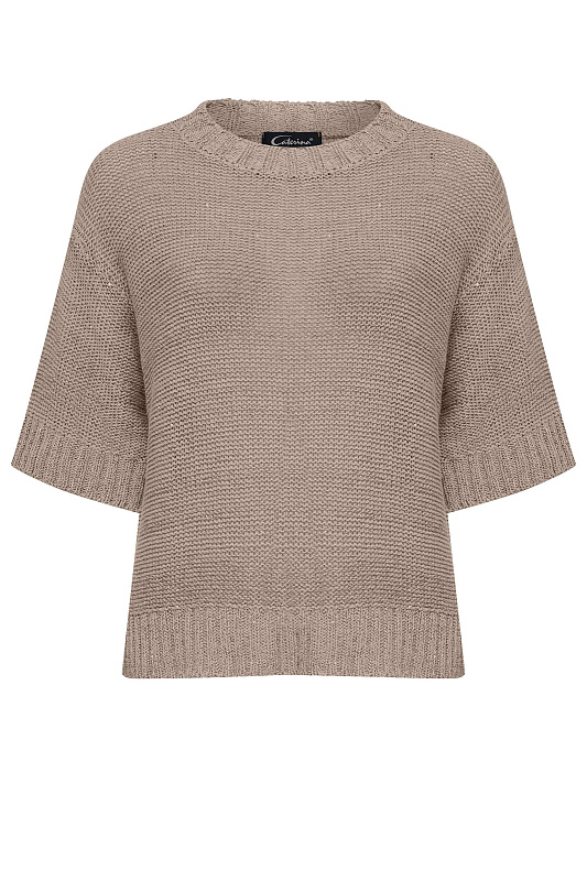 Джемпер с пайетками Цвет Бежевый