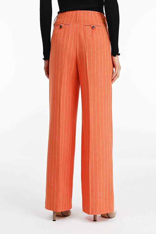 Широкие брюки в полоску Цвет Оранжевый Изображение 2