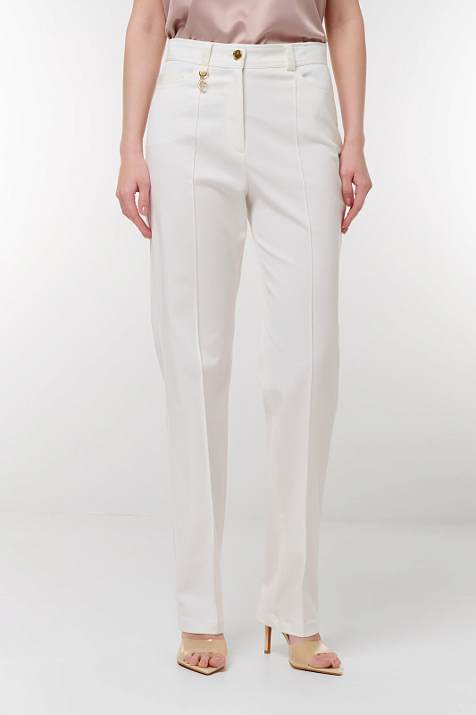 Брюки со стрелками Цвет Кремовый