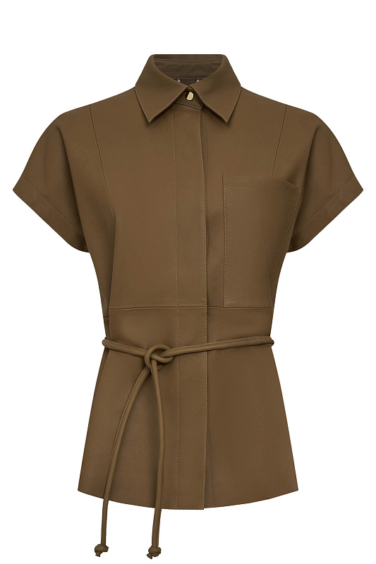 Куртка из натуральной кожи Цвет Коричневый