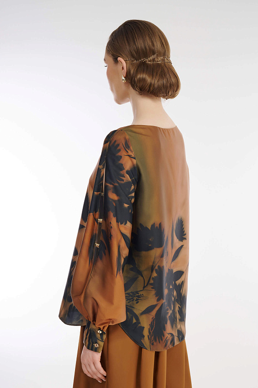 Блузка с вырезами на рукавах Цвет Мультиколор Изображение 2