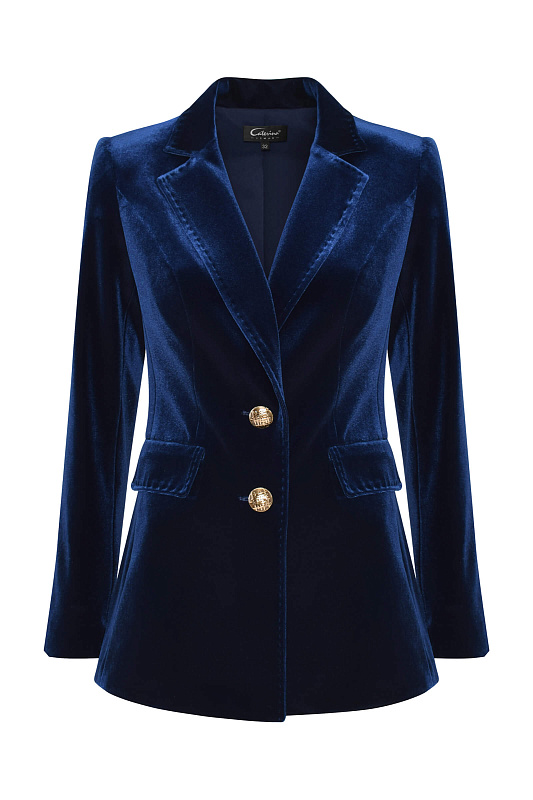 Бархатный пиджак Цвет Синий