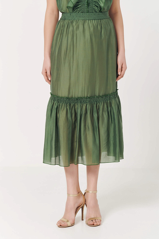 Юбка с воланами Цвет Зеленый