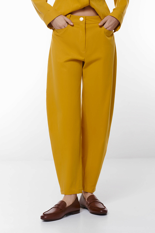 Укороченные брюки-багги Цвет Оранжевый