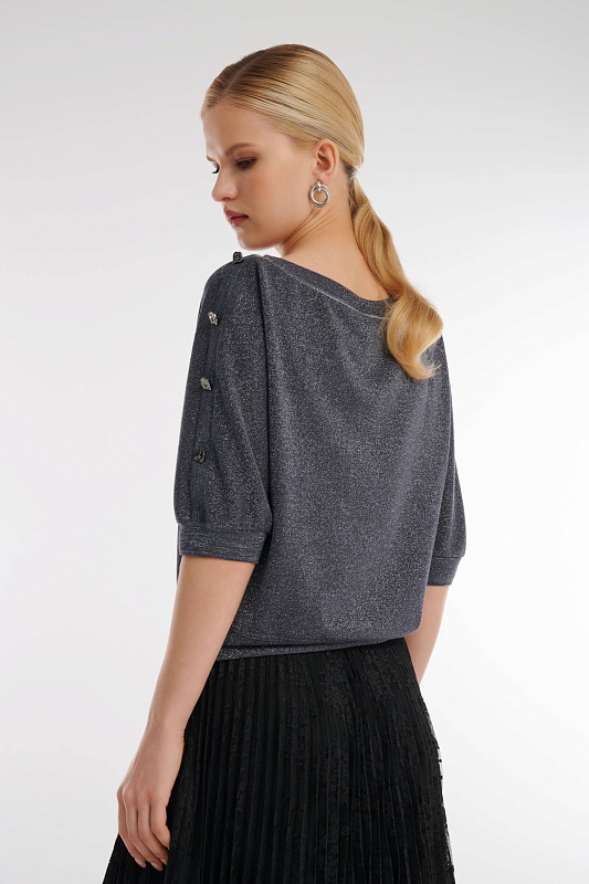 Блузка с коротким рукавом Цвет Серый Изображение 2