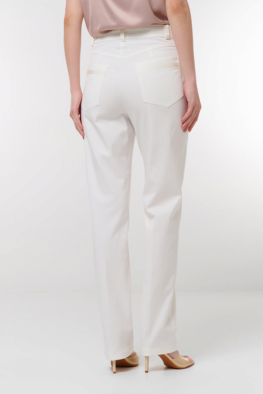 Брюки со стрелками Цвет Кремовый Изображение 2