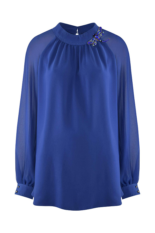 Блузка с рукавами-реглан Цвет Синий