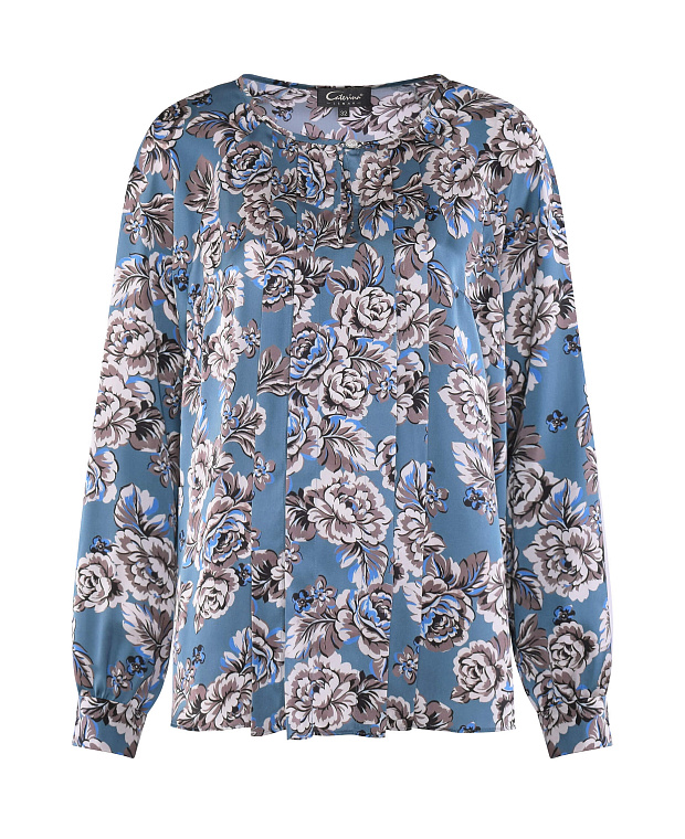 Блузка с цветочным принтом Цвет Синий