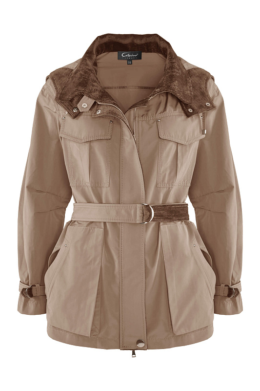 Куртка с вельветовыми вставками Цвет Бежевый