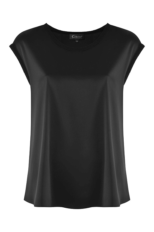 Топ с коротким рукавом Цвет Черный