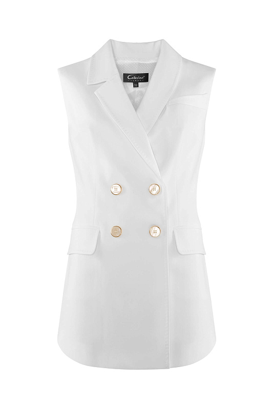 Жилет двубортный Цвет Белый