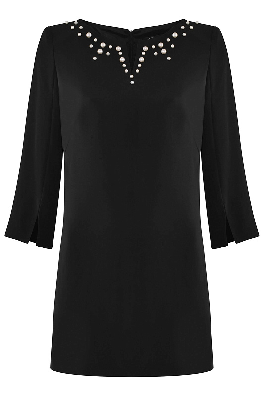 Удлиненная блузка с разрезами Цвет Черный