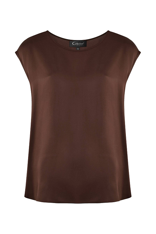 Топ из 100% вискозы Цвет Коричневый