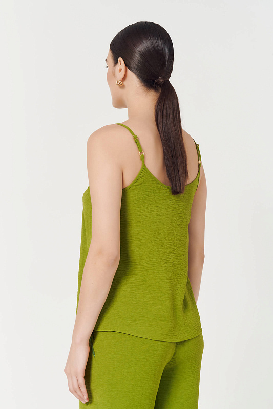 Топ из муслина Цвет Зеленый Изображение 2
