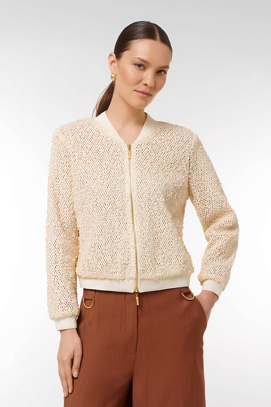 Жакет с паетками Цвет Бежевый