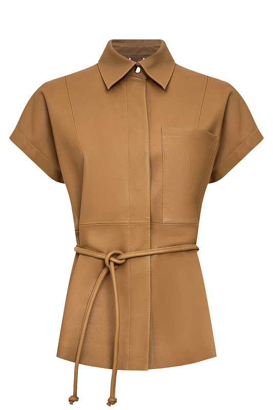 Куртка из натуральной кожи Цвет Коричневый