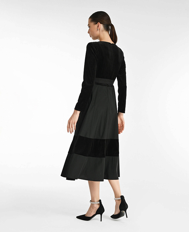 Платье с вышивкой и пайетками Цвет Черный Изображение 2