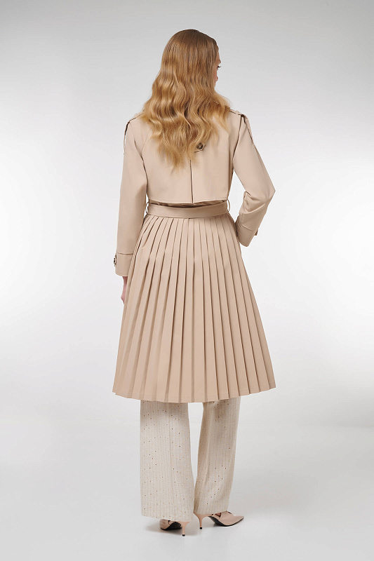 Классический тренч с поясом Цвет Коричневый Изображение 2