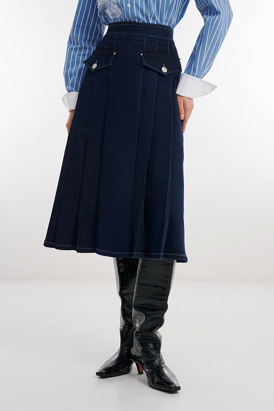 Джинсовая юбка Цвет Синий