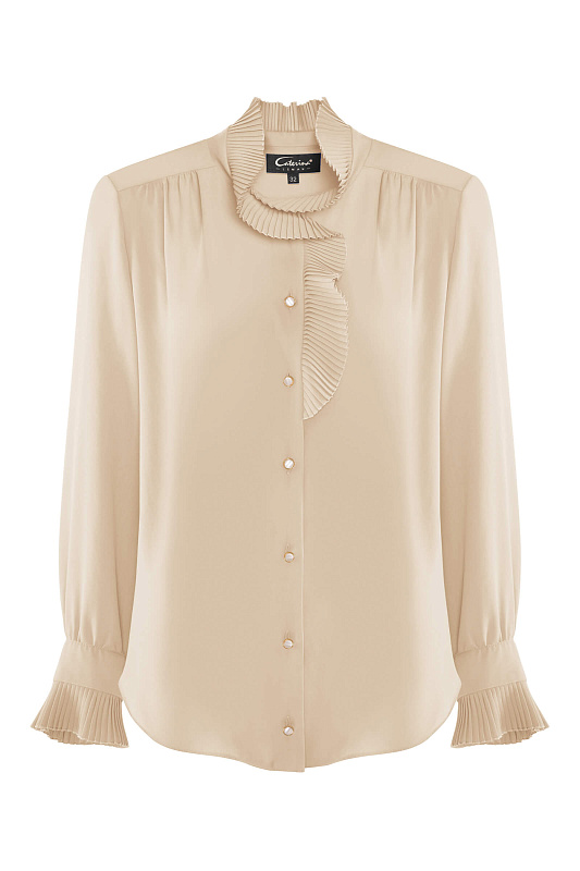 Рубашка с длинным рукавом Цвет Бежевый