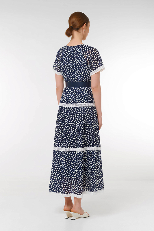 Платье с кружевом Цвет Мультиколор Изображение 2