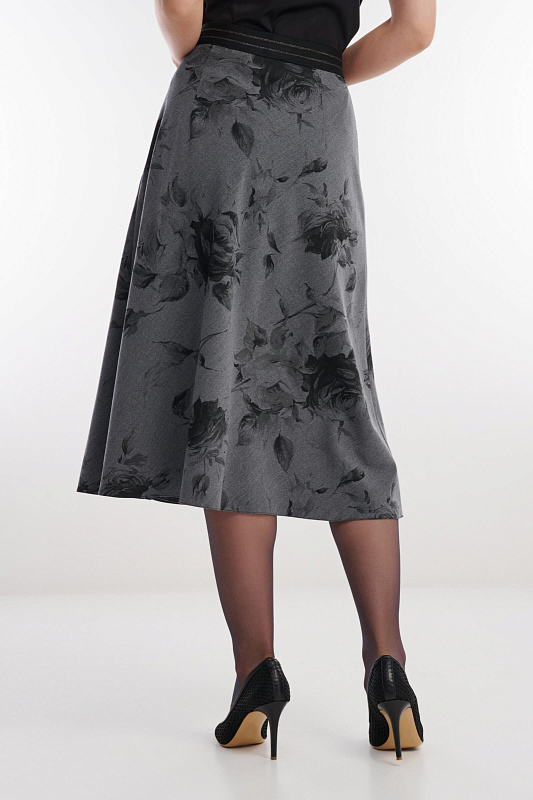 Юбка с цветочным принтом Цвет Серый Изображение 2