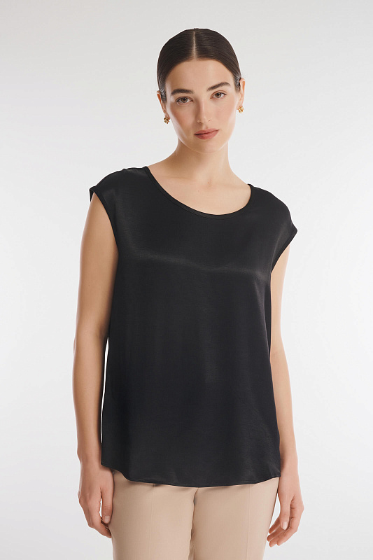 Топ из 100% вискозы Цвет Черный