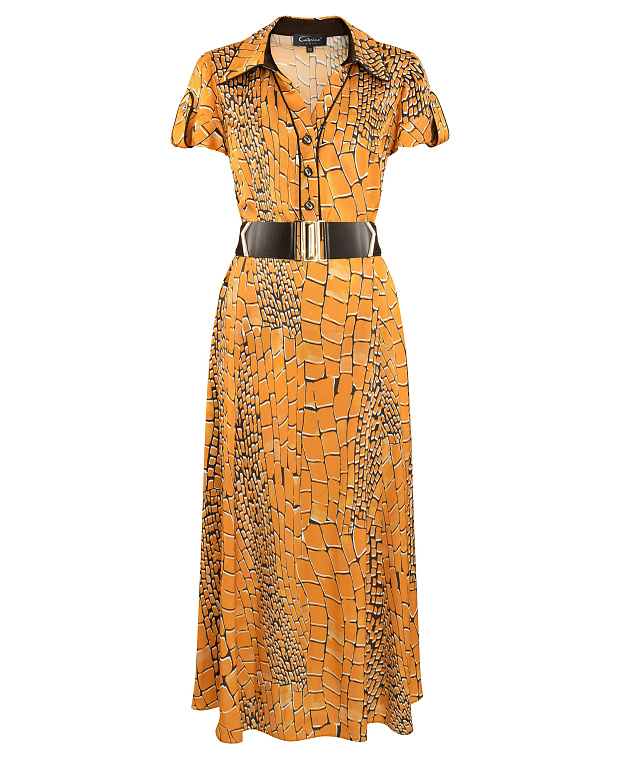 Платье с анималистичным принтом Цвет Мультиколор