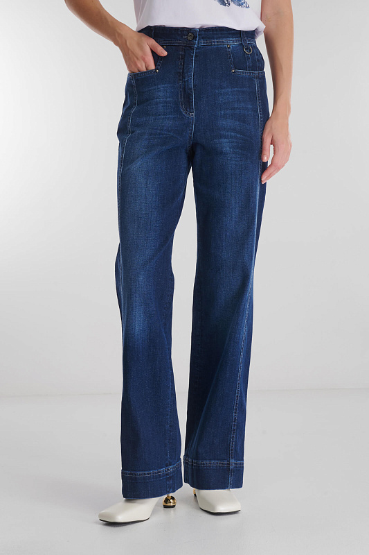 Джинсы прямого кроя Цвет Синий