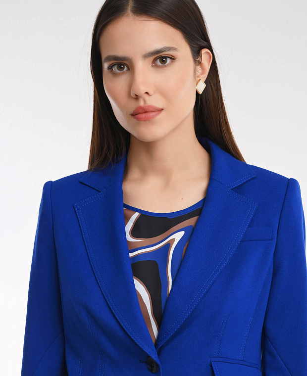 Пиджак с контрастными пуговицами Цвет Синий Изображение 2