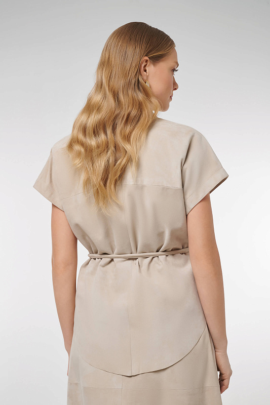 Куртка из натуральной кожи Цвет Бежевый Изображение 2