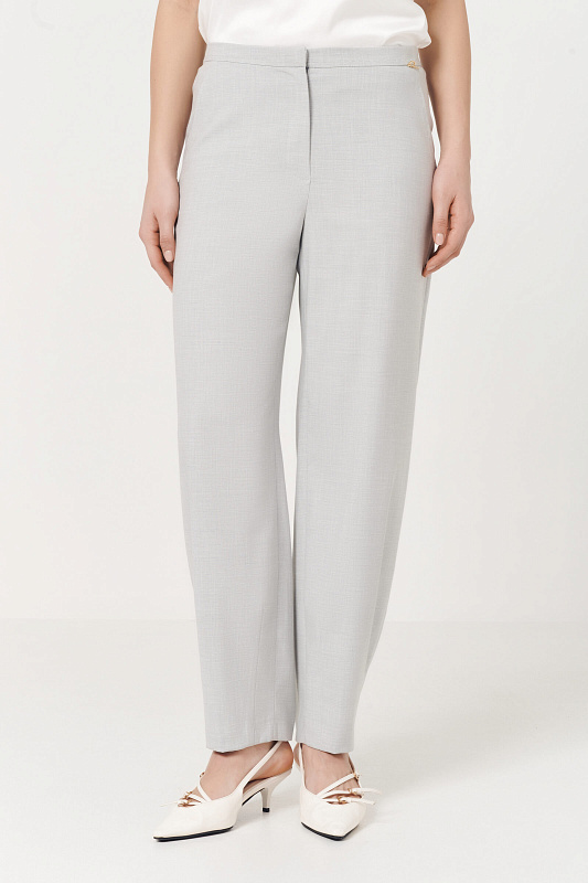 Брюки зауженные со стрелками Цвет Серый