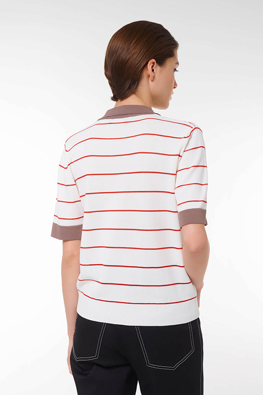 Джемпер в полоску Цвет Белый Изображение 2