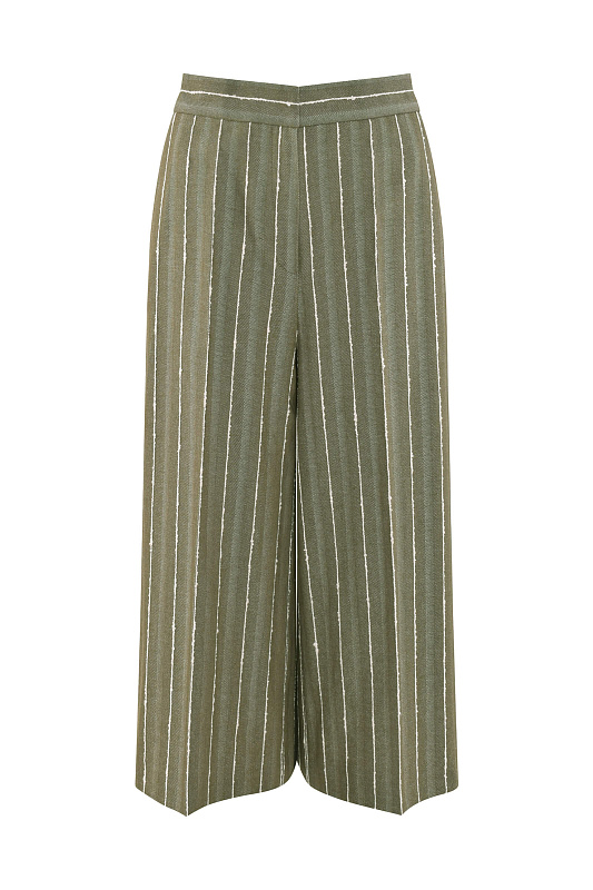 Широкие брюки-кюлоты Цвет Зеленый