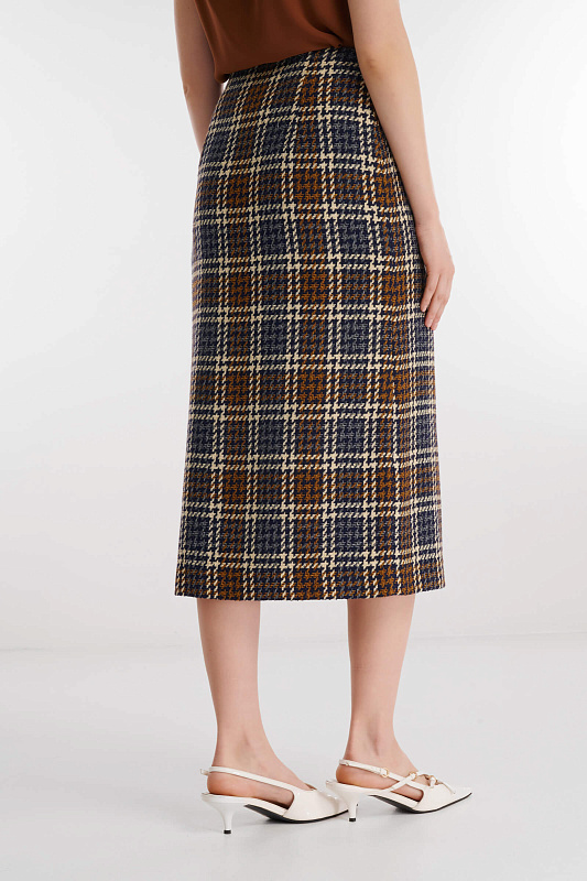 Фактурная юбка из смесовой вискозы Цвет Мультиколор Изображение 2