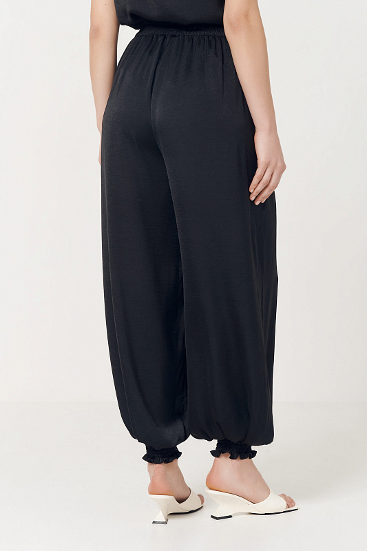 Брюки джоггеры из трикотажа Цвет Черный Изображение 2